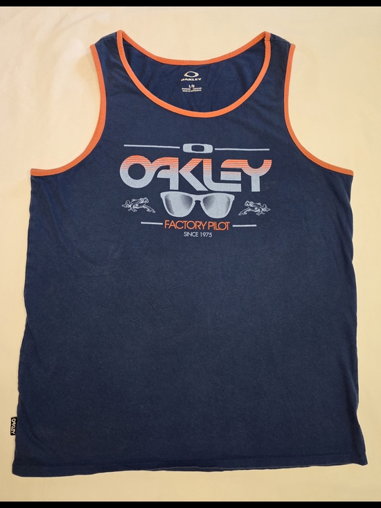 Oakley Other - Oakley Factory Pilot Tank Top Men's Large Blue Orange Graphic Sleeveless Shirt